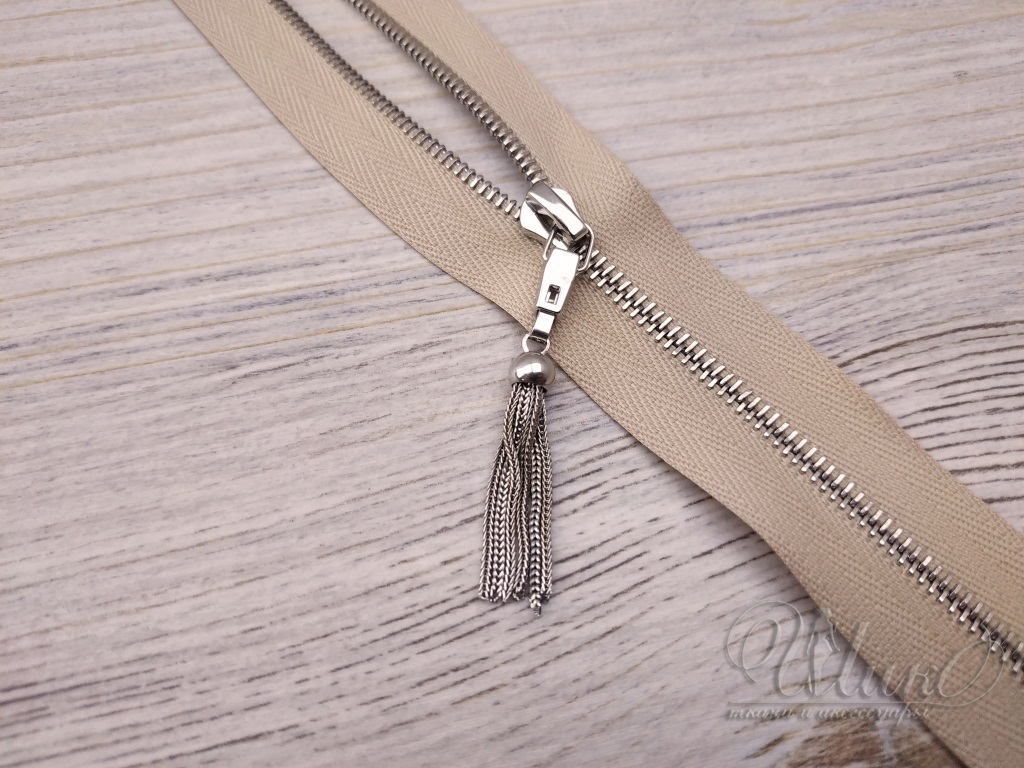 Молния RIRI ME 60см 4 1з х/б бежевый с/з Zuff    77105 2